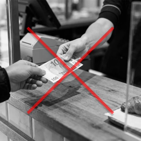Échange d'espèces à la main, remplacé par un monnayeur automatique